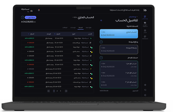 Laptop showing Vision Bank SME dashboard
